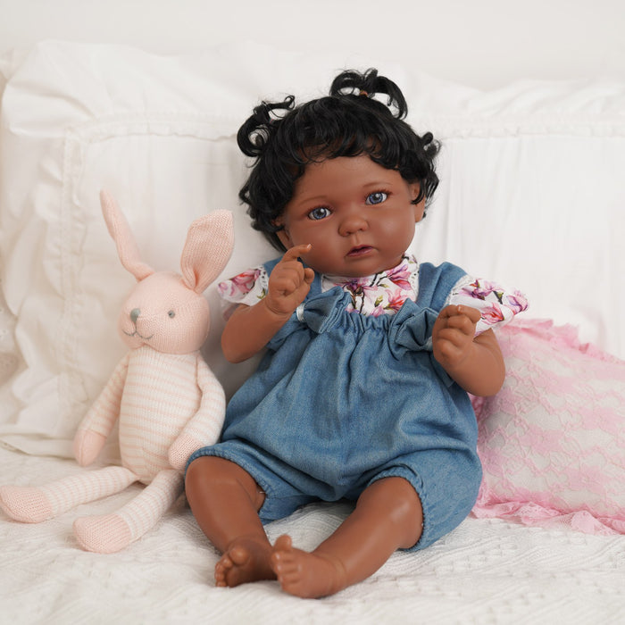 Babeside 20'' Lifelike American African Reborn Girl Baby Dolls Doris