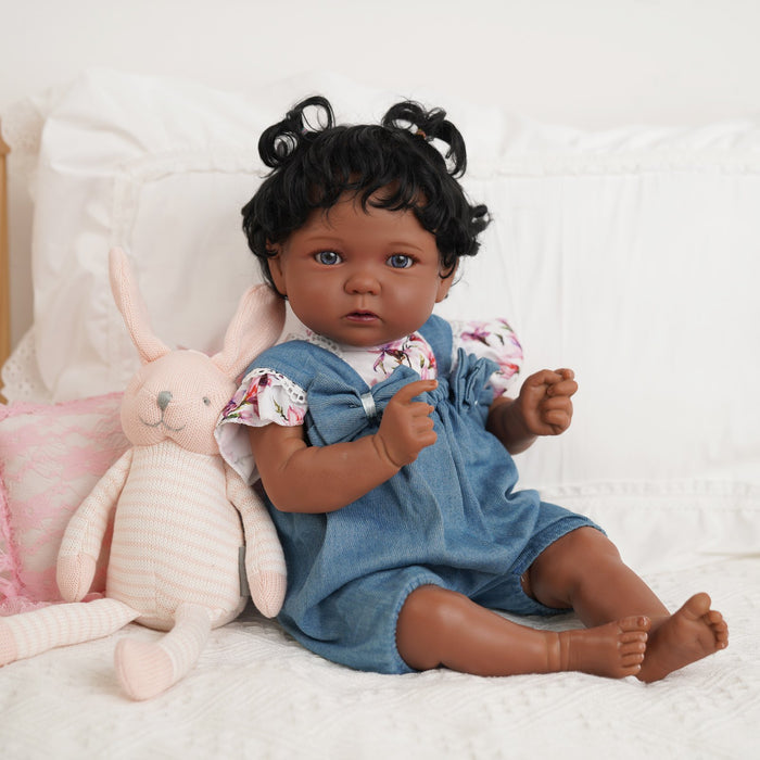 Babeside 20'' Lifelike American African Reborn Girl Baby Dolls Doris