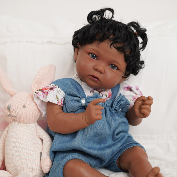 Babeside 20'' Lifelike American African Reborn Girl Baby Dolls Doris