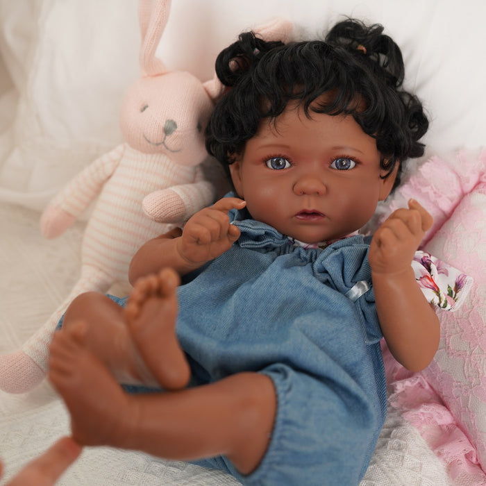 Babeside 20'' Lifelike American African Reborn Girl Baby Dolls Doris