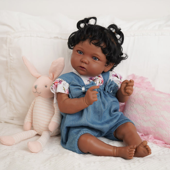 Babeside 20'' Lifelike American African Reborn Girl Baby Dolls Doris