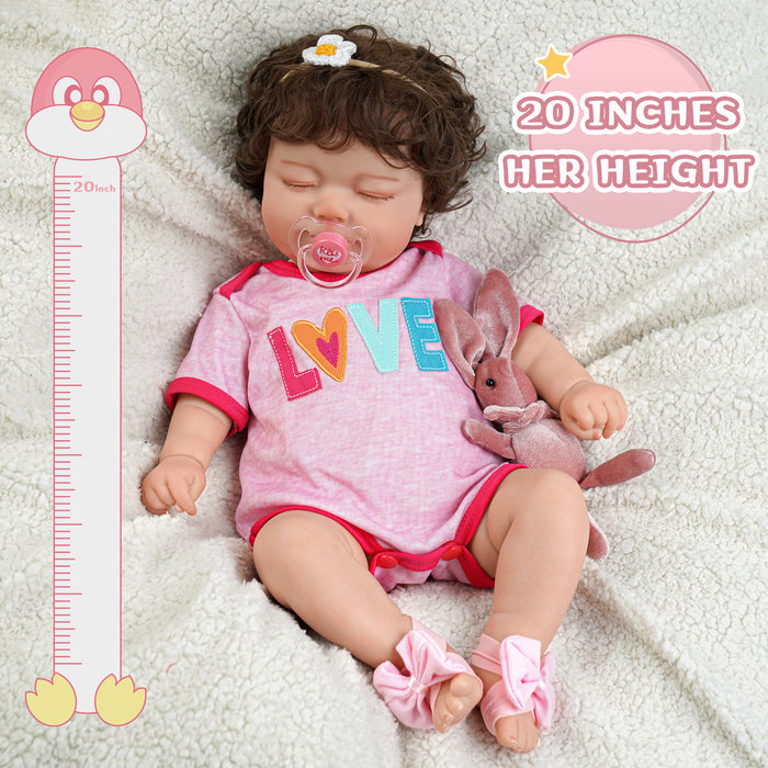 Babeside 20'' Lifelike Pink Suit Reborn Baby Doll Infant Girl Madge