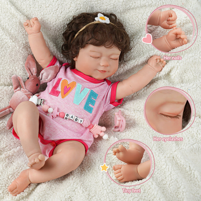 Babeside 20'' Lifelike Pink Suit Reborn Baby Doll Infant Girl Madge