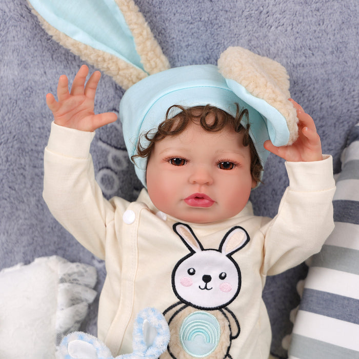Babeside 20'' Lifelike Reborn Baby Doll Brown Eyes Charming Girl Laney