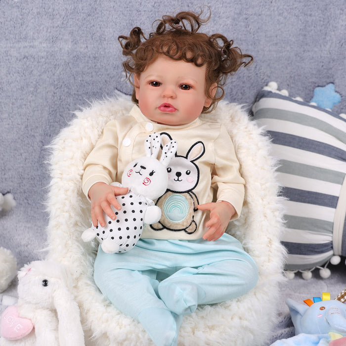 Babeside 20'' Lifelike Reborn Baby Doll Brown Eyes Charming Girl Laney