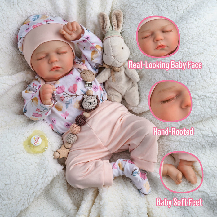 Babeside 20'' Lifelike Reborn Baby Girl Dolls Wynne Asleep