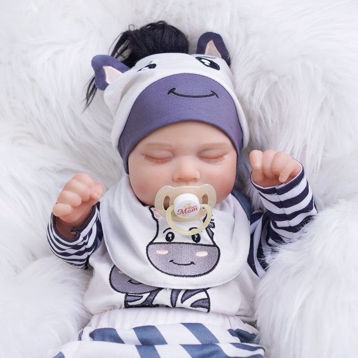 Babeside 20'' Realistic Reborn Baby Doll Adorable Boy Thea - Zebra Clothes Set