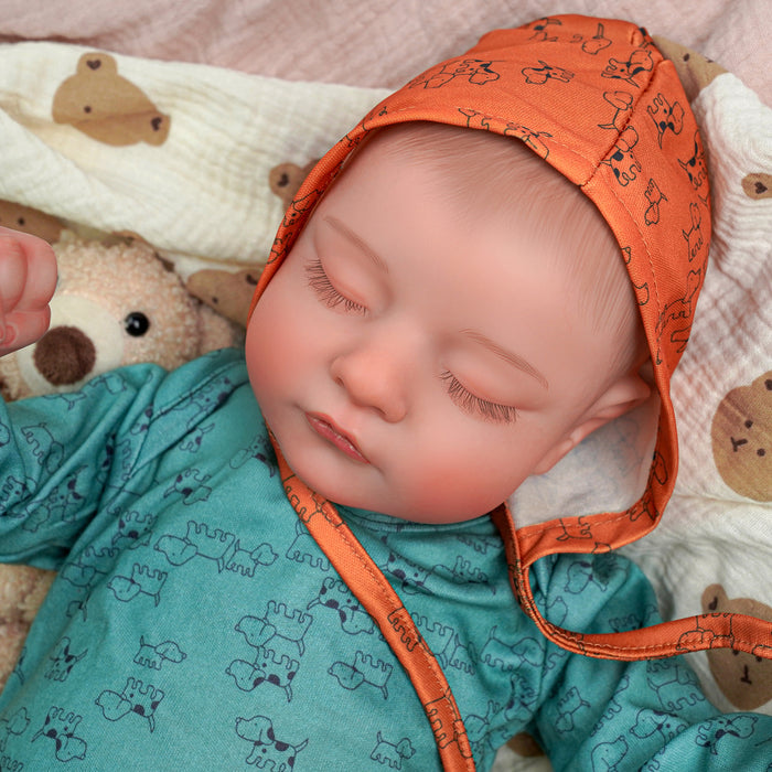 Babeside 20" Realistic Reborn Baby Doll Infant Sleeping Boy Star - Green & Brown Style