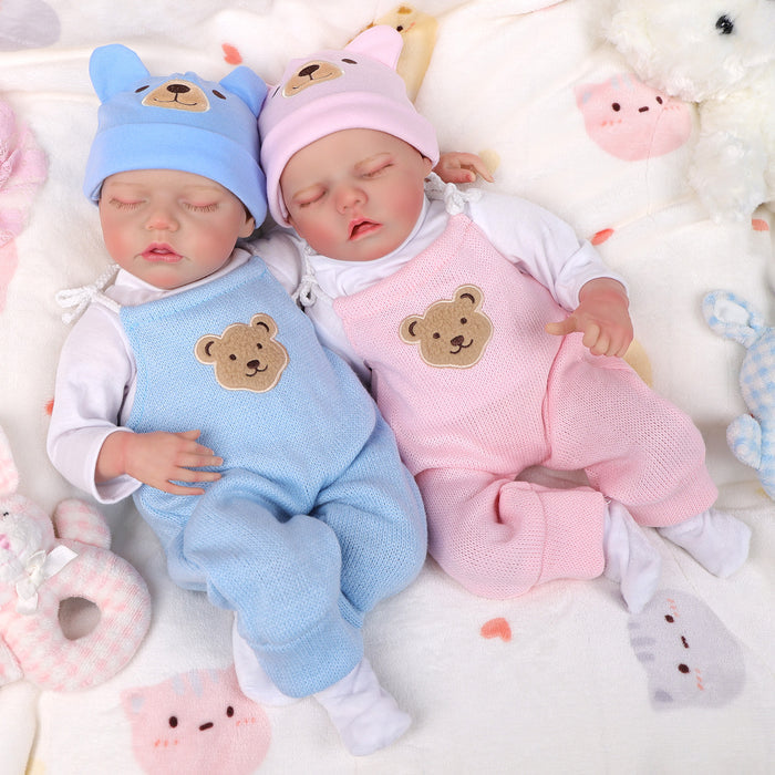 Babeside 20" Realistic Reborn Baby Dolls Sleeping Twins Girl Adorable Twinnie