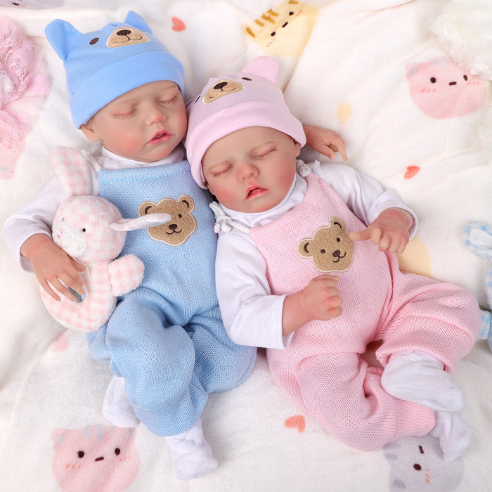 Babeside 20" Realistic Reborn Baby Dolls Sleeping Twins Girl Adorable Twinnie