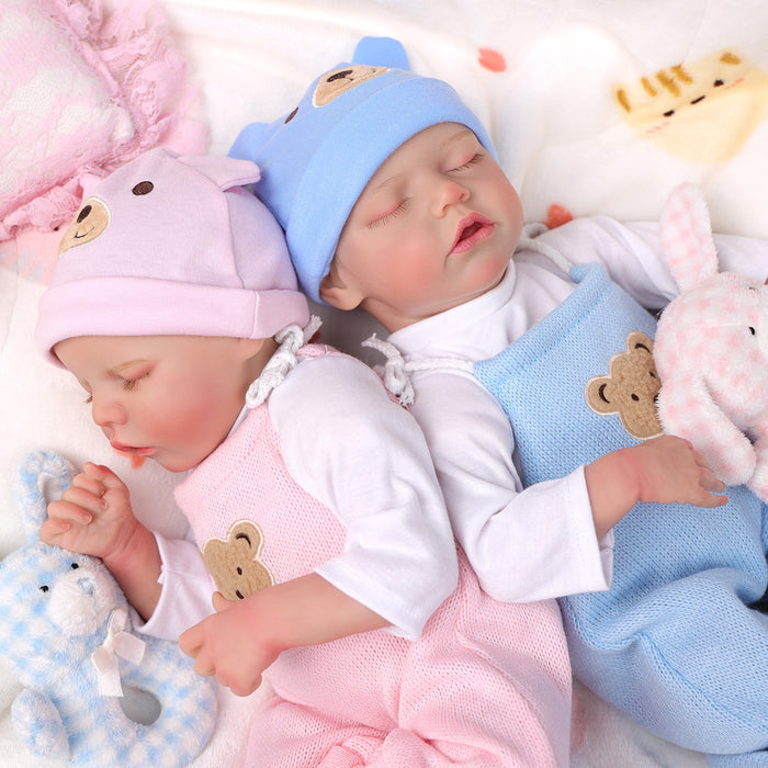 Babeside 20" Realistic Reborn Baby Dolls Sleeping Twins Girl Adorable Twinnie