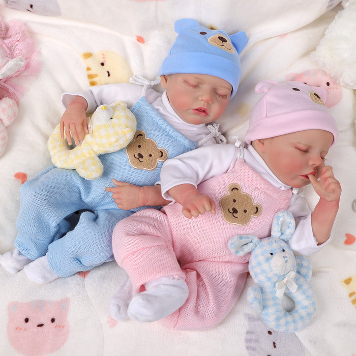 Babeside 20" Realistic Reborn Baby Dolls Sleeping Twins Girl Adorable Twinnie