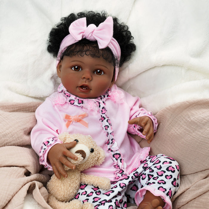 Babeside 20" Reborn Baby Doll African American Infant Girl Brown Eyes Bessie