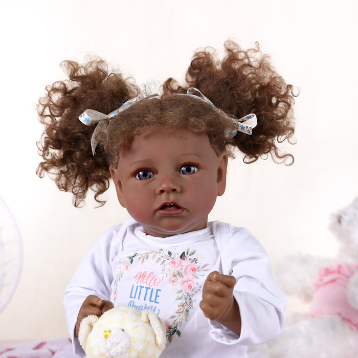 Babeside 20" Reborn Baby Doll African American White Skirt Girl Saria