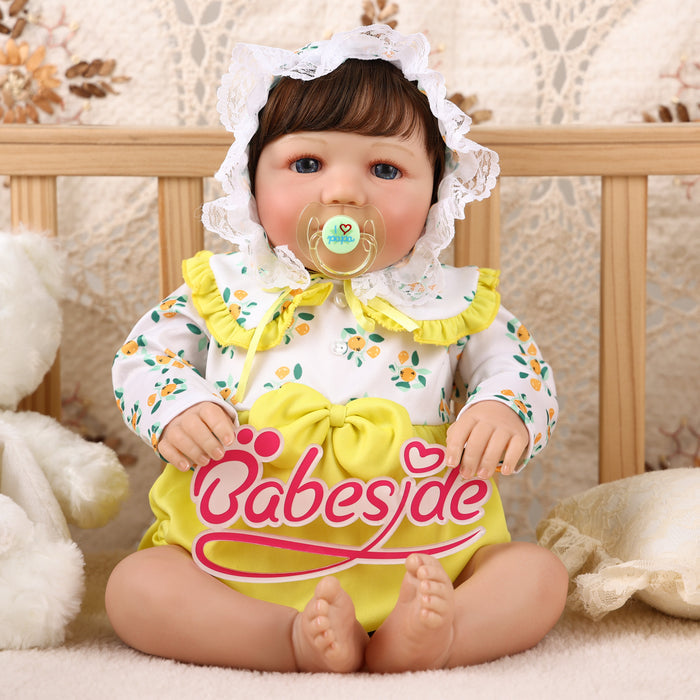 Babeside 20'' Reborn Baby Doll Girl Helen with Short Brown Hair