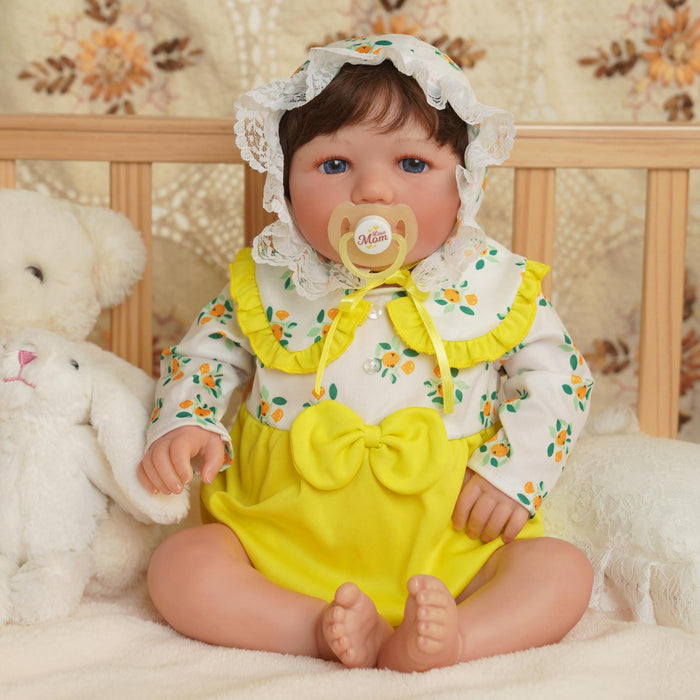 Babeside 20'' Reborn Baby Doll Girl Helen with Short Brown Hair