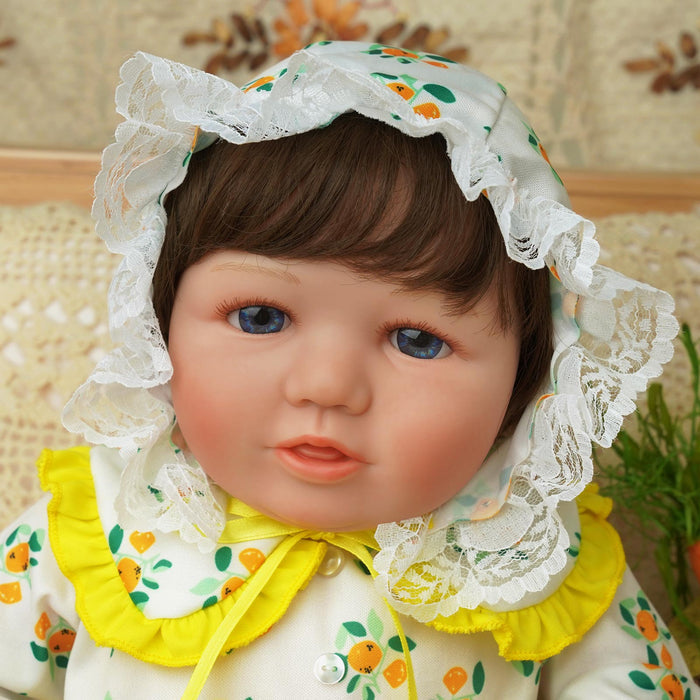 Babeside 20'' Reborn Baby Doll Girl Helen with Short Brown Hair