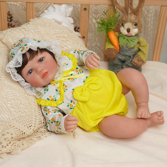 Babeside 20'' Reborn Baby Doll Girl Helen with Short Brown Hair