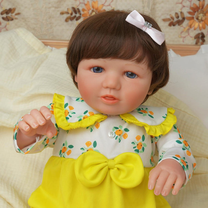 Babeside 20'' Reborn Baby Doll Girl Helen with Short Brown Hair