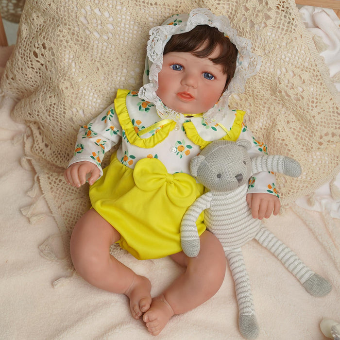 Babeside 20'' Reborn Baby Doll Girl Helen with Short Brown Hair