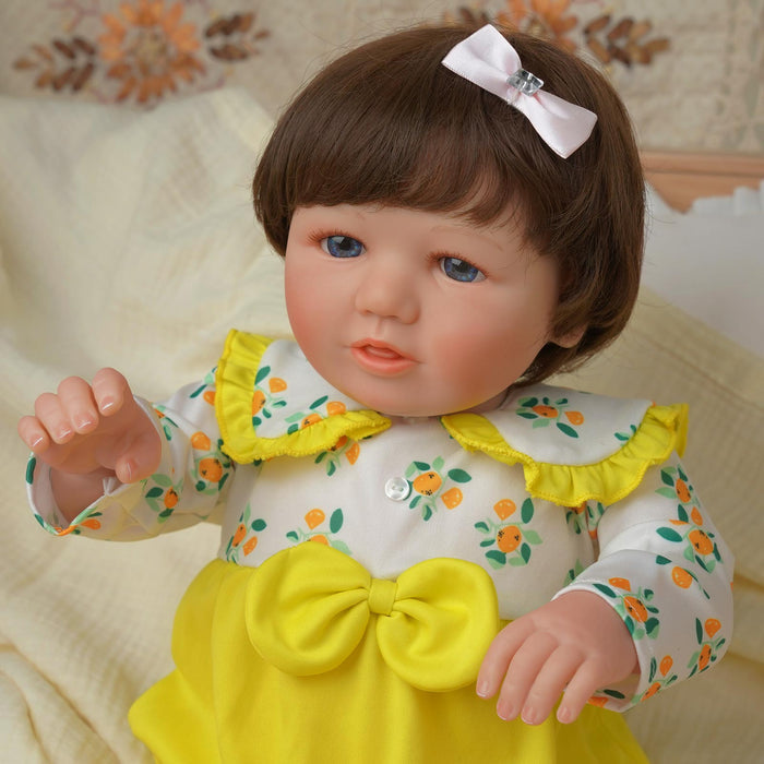 Babeside 20'' Reborn Baby Doll Girl Helen with Short Brown Hair