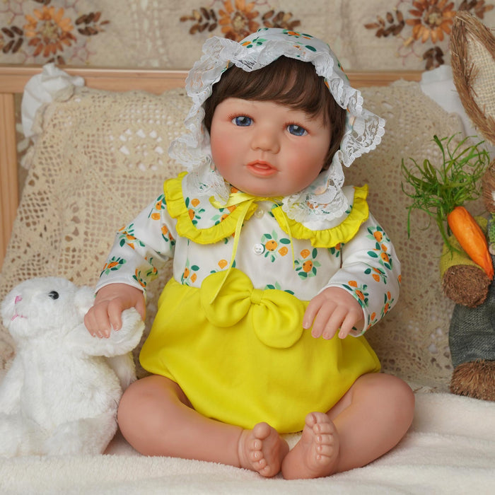 Babeside 20'' Reborn Baby Doll Girl Helen with Short Brown Hair