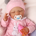 Babeside 20" Reborn Baby Doll Sleeping Infant Pink Rabbit Girl Angel
