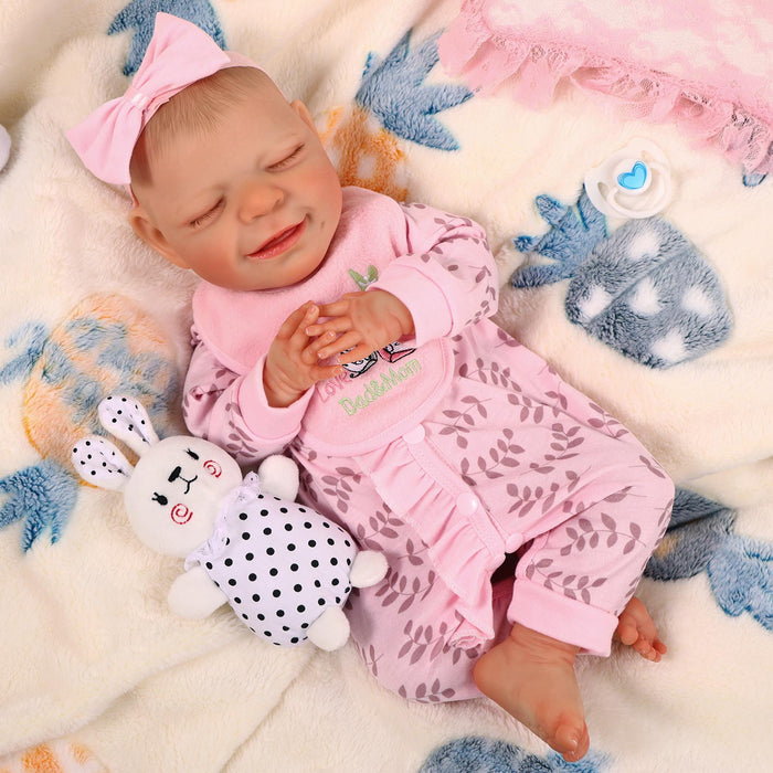 Babeside 20" Reborn Baby Doll Sleeping Infant Pink Swan Girl Angel