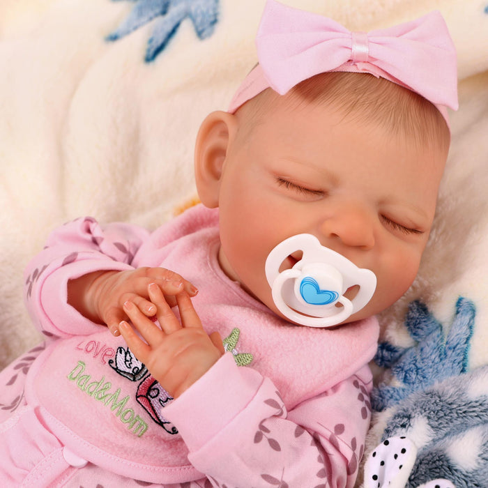 Babeside 20" Reborn Baby Doll Sleeping Infant Pink Swan Girl Angel