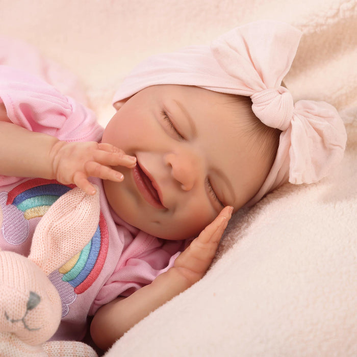 Babeside 20" Reborn Baby Doll Sleeping Infant Pink Unicorn Dress Girl Angel