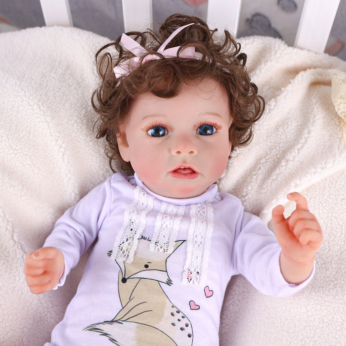 Babeside 20" Reborn Baby Doll White Fox Clothes Girl Saria