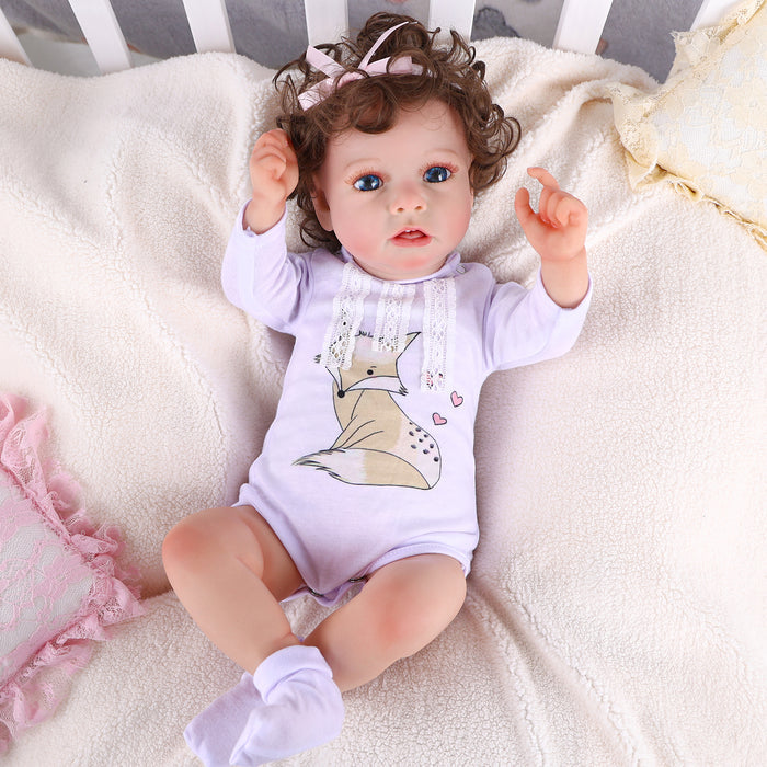 Babeside 20" Reborn Baby Doll White Fox Clothes Girl Saria