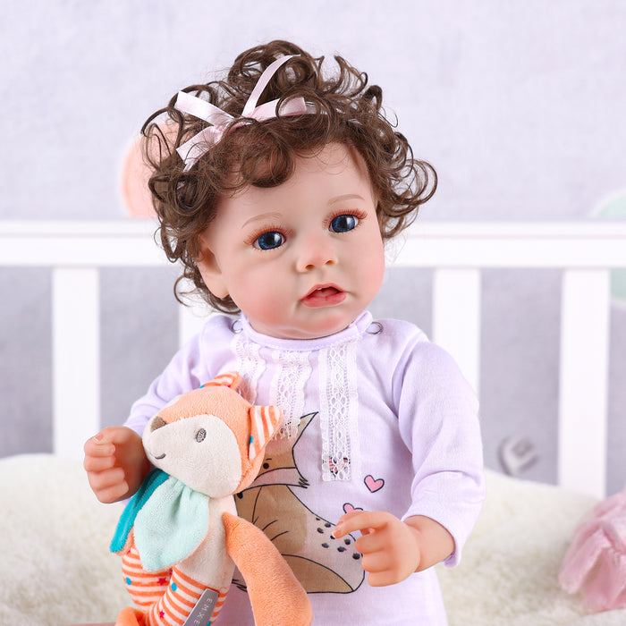 Babeside 20" Reborn Baby Doll White Fox Clothes Girl Saria