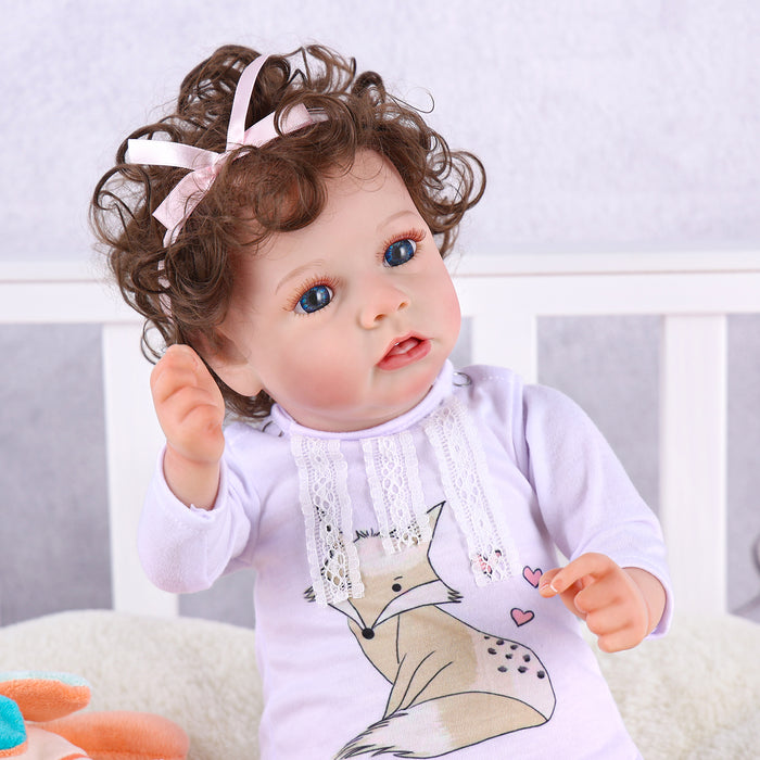 Babeside 20" Reborn Baby Doll White Fox Clothes Girl Saria