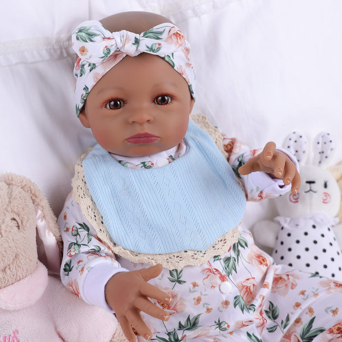 Babeside 20'' Reborn Girl Laney - Real Lifelike African American Infant Adorable Baby Doll