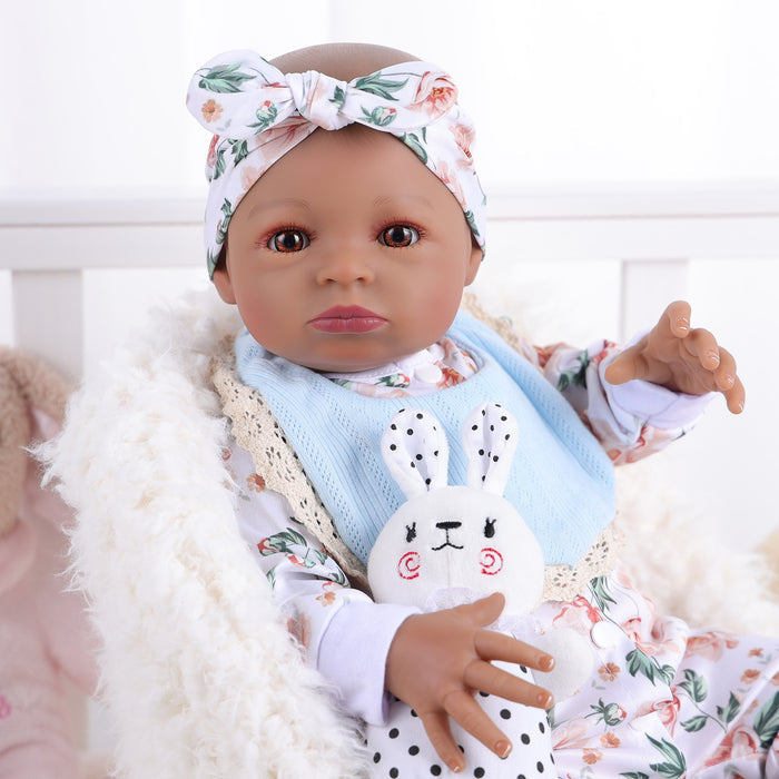 Babeside 20'' Reborn Girl Laney - Real Lifelike African American Infant Adorable Baby Doll