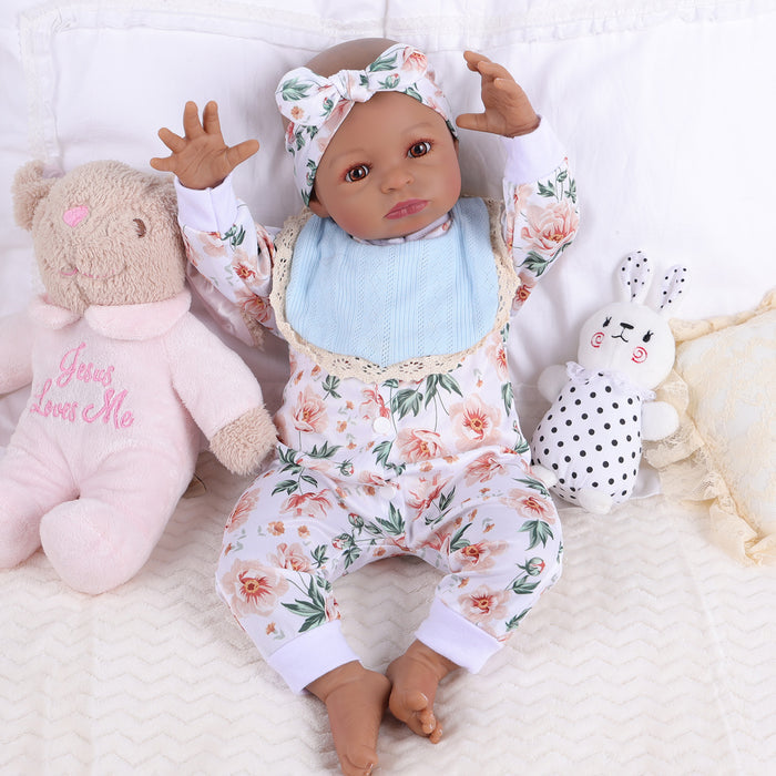 Babeside 20'' Reborn Girl Laney - Real Lifelike African American Infant Adorable Baby Doll