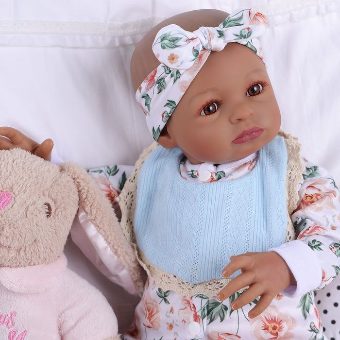 Babeside 20'' Reborn Girl Laney - Real Lifelike African American Infant Adorable Baby Doll