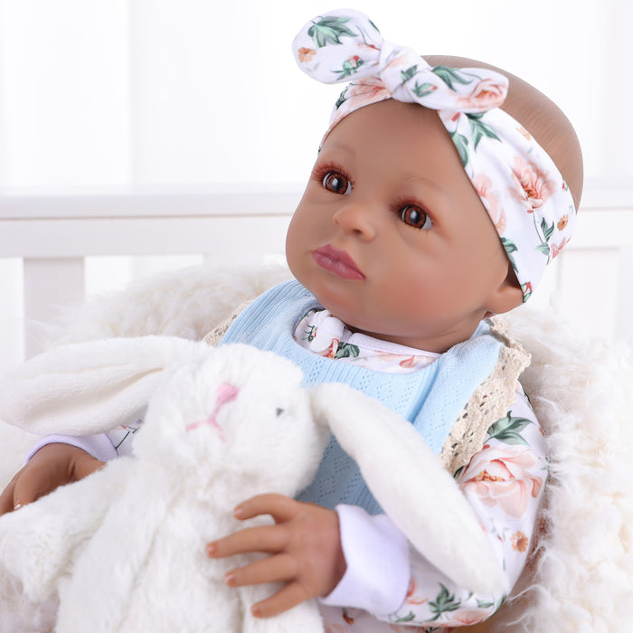 Babeside 20'' Reborn Girl Laney - Real Lifelike African American Infant Adorable Baby Doll