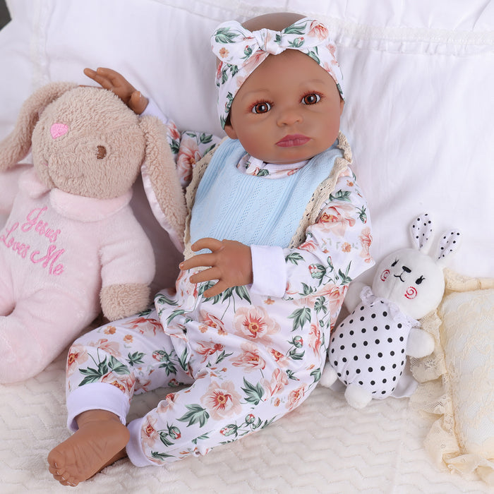 Babeside 20'' Reborn Girl Laney - Real Lifelike African American Infant Adorable Baby Doll