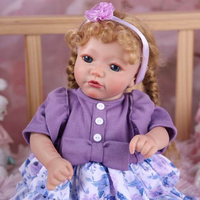 Babeside 20'' Reborn Toddler Doll Cutest Purple Girl Shayla