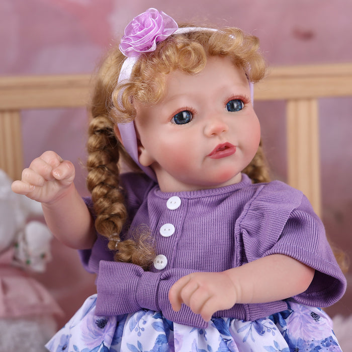 Babeside 20'' Reborn Toddler Doll Cutest Purple Girl Shayla