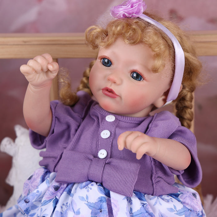 Babeside 20'' Reborn Toddler Doll Cutest Purple Girl Shayla