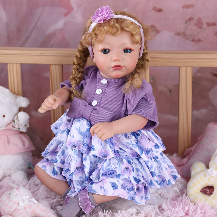 Babeside 20'' Reborn Toddler Doll Cutest Purple Girl Shayla