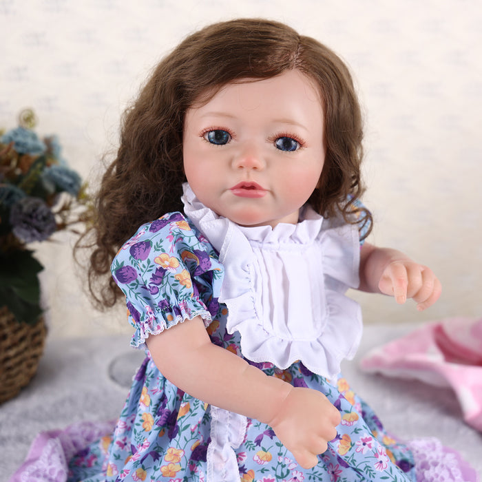 Babeside 20'' Reborn Toddler Doll Purple Skirt Girl Shayla