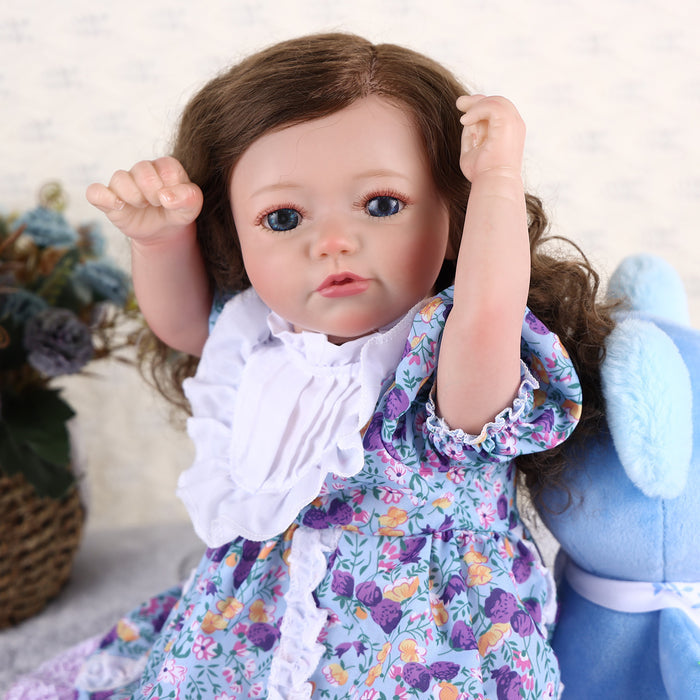 Babeside 20'' Reborn Toddler Doll Purple Skirt Girl Shayla