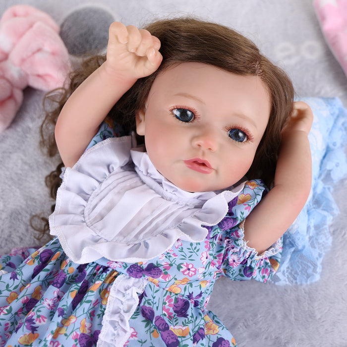 Babeside 20'' Reborn Toddler Doll Purple Skirt Girl Shayla