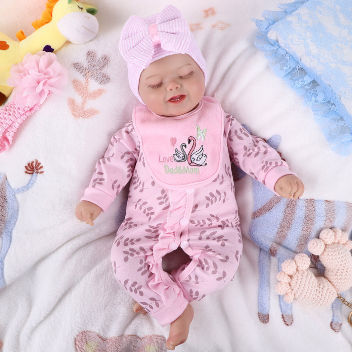 Babeside 20" Sleeping Infant Baby Hand-Painted Hair Girl Bobby