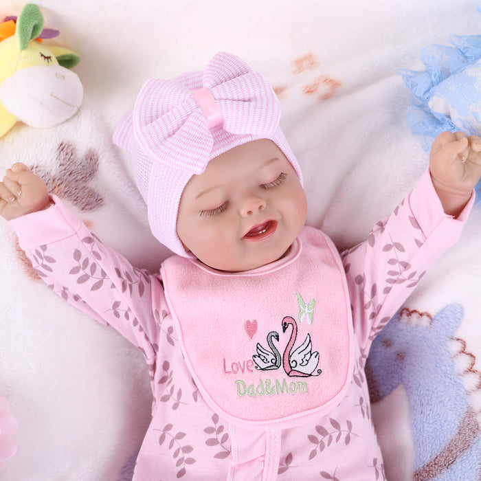 Babeside 20" Sleeping Infant Baby Hand-Painted Hair Girl Bobby