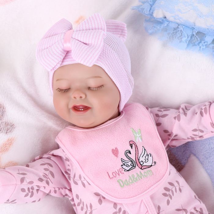 Babeside 20" Sleeping Infant Baby Hand-Painted Hair Girl Bobby